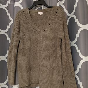 SO green tunic sweater